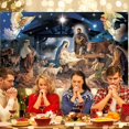 thumbnail image 4 of Decoración navideña, fondo religioso navideño, fondo para fotografía de la Santa Natividad, fondo para fotografía navideña de invierno, Navidad, exterior, interior, iglesia, suministros para fiestas, 4 of 4