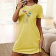 thumbnail image 4 of Chemise de Nuit à Manches Courtes pour Femmes Grande Taille, Robe de Nuit Col Rond Douce et Confortable avec Imprimé Poitrine, Chemise de Nuit Décontractée pour Dormir, Chemise de Nuit Coupe Décontractée pour la Maison, 4 of 5