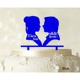 thumbnail image 1 of "Couple Wedding Cake Topper Personalized Blue Cake Topper Color Option Available 5""-7"" Inches Wide", 1 of 1