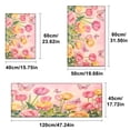 thumbnail image 2 of CCTFS Pink butterfly rose Kitchen Mat Rug Set - 3 Pcs Perfect for Kitchen Counter, 16''*24''/20''*32''/47''*18'', Functional for Decoration, 2 of 10
