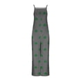 thumbnail image 5 of UPPADA Women's Summer Square Neck Jumpsuits Boho Wide Leg Overalls Casual Floral Print Rompers Beach Outfits with Pockets Vacation Outfit Gray,L, 5 of 6