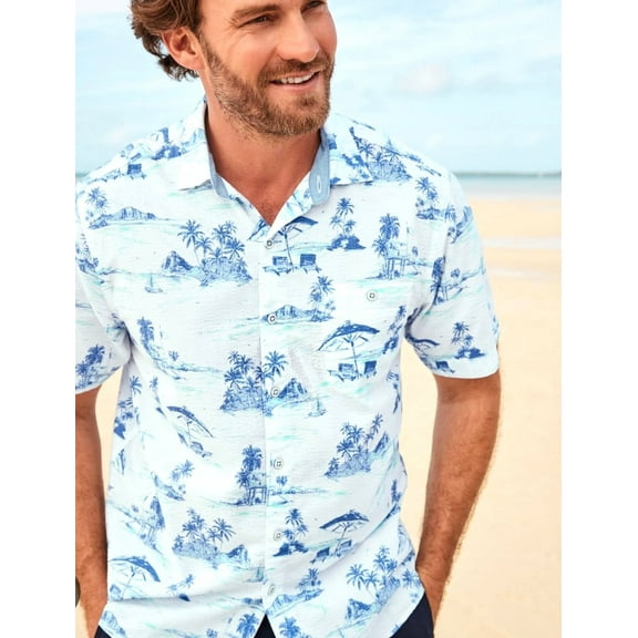 Tommy Bahama Nova Wave Beach Days Shirt - White SMALL