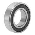 thumbnail image 1 of Rodamientos de bolas de ranura profunda Unique Bargains 6005VV P0 25x47x12mm Rodamientos lubricados Doble sello de goma Tono negro plateado para ruedas de scooter y patineta, 1 of 6