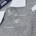 thumbnail image 3 of LittleSpring Toddler Polo Shirt 2T Boys Short Sleeve School Uniform Shirts Classic Solid Gray, 3 of 6