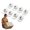 8pcs, variant on Lerpwige Not Marking Turn Casters with Sticky Base Small for Smooth Glides Motion