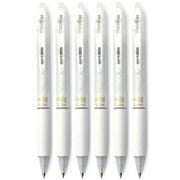 Pilot FriXion Ball Clicker Erasable Gel Ink Retractable Pen, Extra Fine Point, 0.5mm, White Barrel, Black Ink, 6 Count