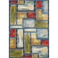 thumbnail image 1 of Unique Loom Tapis Espace Géométrique Moderne Extérieur 5' 3 x 8' Rectangle Multi/bleu, 1 of 1