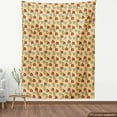 thumbnail image 4 of Ambesonne Daisy Fabric by the Yard Upholstery, Earthy Garden Leafy Flowers, 3 Yards, Peach and Multicolor, 4 of 5