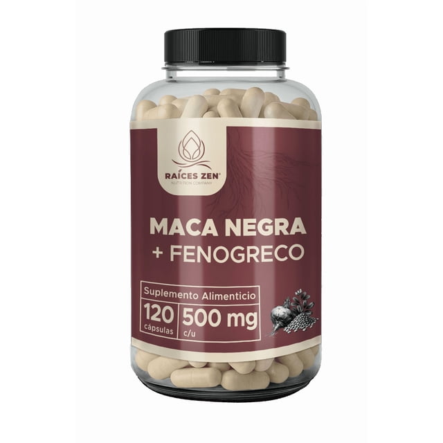 Maca Negra + Fenogreco Raíces Zen 120 Cápsulas
