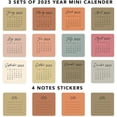 thumbnail image 4 of Boho Colors Small Month Planner Labels Mini Square 2025 Calendar Journaling 36 Month 4 Note Pack, 4 of 5