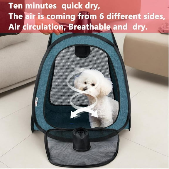 Pet Drying Box Waterproof Anti-Hair Flying Portable  Dog Kennel Foldable Dry Room Grooming House