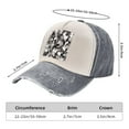 thumbnail image 3 of Gray Camouflage Baseball Cap Distressed Adjustable Vintage Cotton Denim Hat for Women Men, 3 of 7