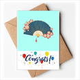 thumbnail image 1 of Chinese Fans Handcraft Literacy Adorn Wedding Cards Congratulations Greeting Envelopes, 1 of 3