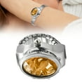 thumbnail image 2 of kjfeif Montre Bague Colorée avec Couvercle Rabattable Cadran Ovale Élastique en Acier Inoxydable Montre pour Femme Bague pour Doigt Anniversaire Accessoires de Mode pour Femmes Adolescentes Lac Bande Élastique Confortable pour la Mode, 2 of 9