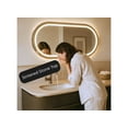 thumbnail image 3 of ESSENCIA 60 Floating Bathroom Vanity with LED Smart Mirror, Heavy Duty Sintered Stone countertop, Double Ceramic Sinks, Wood Cabinet, Ravena (Brown), 3 of 10