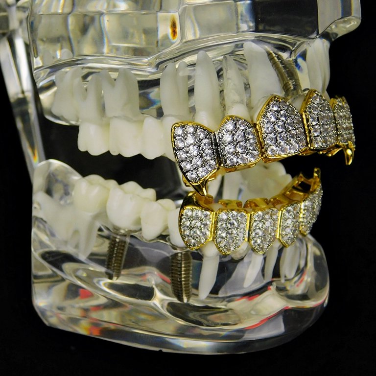 [2X Single Tooth] Silver Vampire Fang Grillz