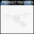 thumbnail image 3 of Automotive Vacuum Tubing Connector, 1/8" Car Y Shaped 3 Way Vacuum Line Fittings Plastic Translucent, 5 Pcs, 3 of 7