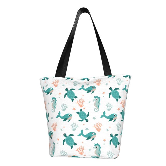 Disketp Turtles And Seahorses for Women’s Casual Shoulder Tote Bag Cross-body Handbags for Shopping, Travel and Daily Use