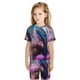 thumbnail image 5 of Balery Beautiful Flower Blue Bird Conjunto de Pijama Infantil de Manga Corta con Estampado – Ropa de Dormir de Algodón Suave-Small, 5 of 5
