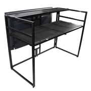 ProX XF-MESA MEDIA MK2 DJ Facade Table Station withTV Mount, Black and White