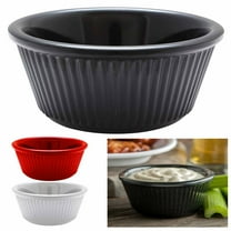 6 Melamine Ramekins Mini Bowls Souffle Dish Saucer Dessert Cups Plastic BPA Free