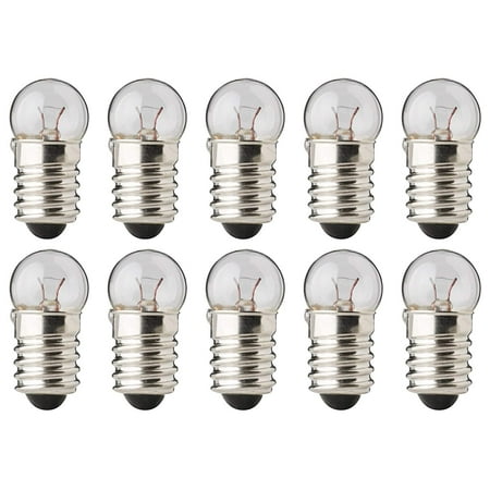 

CEC Industries #483S fits Mighty Bright Classic Bulbs 4.8 V 1.44 W E10 Base G-3.5 shape (Box of 10)
