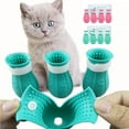 thumbnail image 4 of Greeniant 4 piezas de zapatos antiarañazos para mascotas, portátil, ajustable, Universal, Color sólido, a prueba de arañazos, Protector de botas para Ropa para mascotas Rosado Greeniant  PT004375-01, 4 of 6