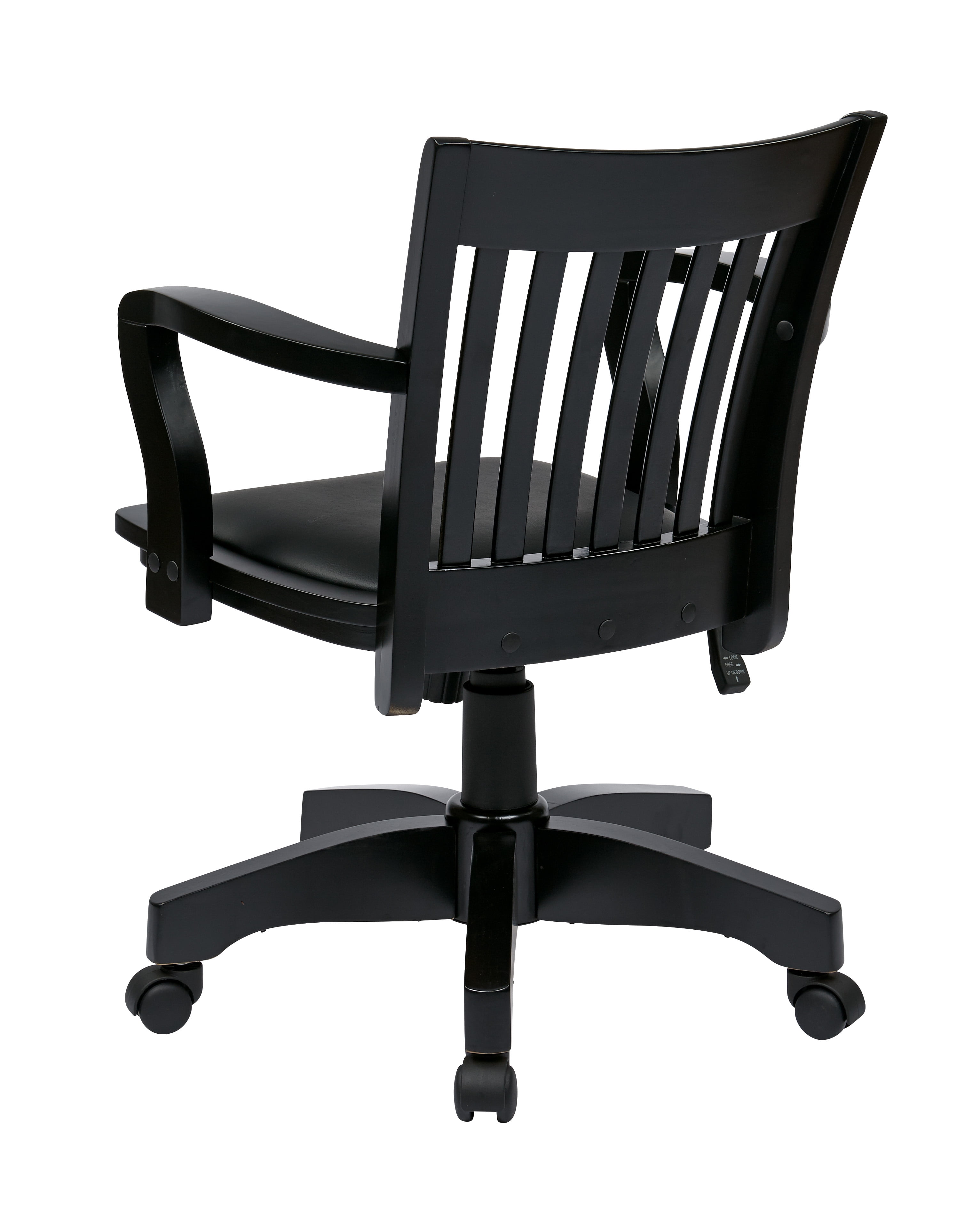 Office Star Deluxe Wood Bankers Chair With Padded Seat BlackEspresso -  Office Depot