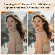 NBD Digital Camera 4K 56MP Vlogging Camera for YouTube,Portable Cameras for Photography with 32GB SD Card