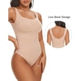 thumbnail image 3 of MANIFIQUE Shapewear Bodysuits for Women Seamless Tummy Control Compression Low Back Thong Bodysuit, 3 of 6