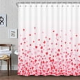 thumbnail image 2 of Valentine Shower Curtain, 72"X72" Heart Valentine''s Day Shower Curtains, Valentines Day Machine Washable Cloth Waterproof Bathroom Decor Set with Hooks(72" WX72 H), 2 of 6