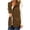 Brown, variant on Women's Sleeveless Cargo Vest Solid Color Zip Up Drawstring Waist Utility Jacket with Multi Pockets Fall Outfits