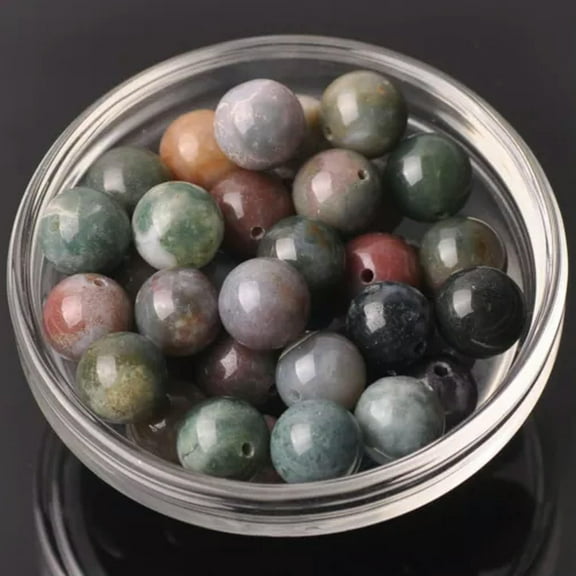 U8MO Round 4mm 6mm 8mm 10mm 12mm 14mm Artificial India Agate Gemstone Loose Beads-12mm 10pcs