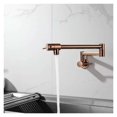 thumbnail image 5 of Pot Filler Tap Wall Mounted Foldable Kitchen Faucet Single Cold Single Hole Rose Gold Sink Tap Rotate Folding Spout Brass ,360° Swivel High Arc Faucet, 5 of 5