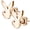 Rose Gold, variant on Playboy 316L 20G Surgical Steel Rose Gold Cz Stone With Black Eye Bunny Earring Studs