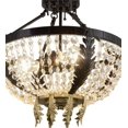 thumbnail image 4 of Meyda Tiffany 130636 Chrisanne 3 Light 16" Wide Semi-Flush Bowl Ceiling Fixture - Black, 4 of 7