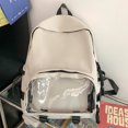 thumbnail image 1 of Mochila de estudiante para mujer, bonita mochila portátil para libros escolares, Bolso para adolescentes (blanco), 1 of 5