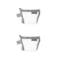 thumbnail image 3 of Matsuzay Bolsa de almacenamiento de malla de nailon transpirable portátil Clips de papel monedas Nota pegatinas abrazaderas organizador hogar Gris 2piezas, 3 of 6