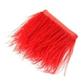 thumbnail image 4 of Party Crafts Accessories DIY Wedding Dress 8-10 CM Wide Ostrich Feathers Trim Plumes Ribbon Selvage 1 Meter Long SHRIMP PINK, 4 of 8