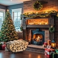 thumbnail image 3 of Firewood Rack, 24 Inch Indoor Fireplace Log Holder with Carrier, Thickened Metal Rustproof Wood Storage Rack, 3 of 7