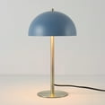 thumbnail image 4 of 15" Matte Blue Desk Lamp with Matte Brass Accents, 4 of 7