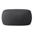 thumbnail image 4 of Jaxx Ellis Ottoman Shearling Faux-Lamb Plush Pouf for Modern Interior Design, Oval, Black, 4 of 4