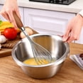 thumbnail image 2 of Stainless Steel Wire Whisk for Cooking, Wooden Handle Kitchen Multi Function Non Stick Balloon Whisk Egg Beater for Blending Whisking Beating Frothing Stirring Batters, 2 of 8