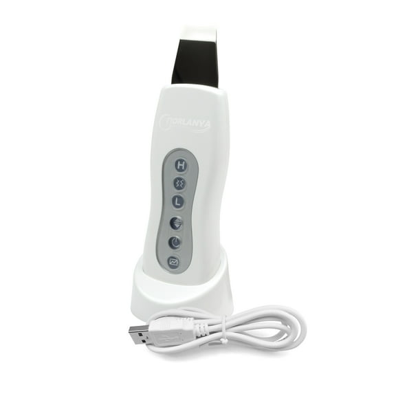 NORLANYA Ultrasonic Skin Scrubber, Blackhead Removal Spatula, Skin Peeling Extractor, Gentle Hydro-Exfoliation Facial Cleanser