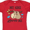thumbnail image 4 of Inktastic My Gigi Loves Me with Sloth and Hearts Boys or Girls Baby Bodysuit, 4 of 5