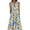 #0139-Yellow, variant on Dresses for Women Luau Party Summer Floral Sleeveless Sundress V Neck Cinched Waist Long Dress