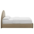 thumbnail image 4 of Platform Bed Frame, Full Size, Taupe Gray, Velvet, Bedroom, Modern Contemporary Boutique HB36785, 4 of 9