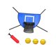 thumbnail image 2 of Juego de aro de baloncesto para trampolín, portería de baloncesto, impermeable, fácil de montar, accesorios para trampolín para niños, adultos y Amarillo, 2 of 8