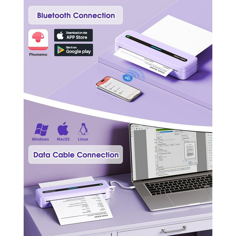 Phomemo Portable Printers Wireless, M832 Bluetooth Thermal Printer
