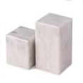 thumbnail image 2 of Hathaway White Marble Cube Design Bookends, 2 of 2